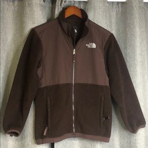The North Face girls sz Large Brown fleece jacket
